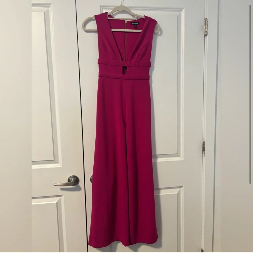 Pink Cut Out Jumpsuit - Picture 2 of 9